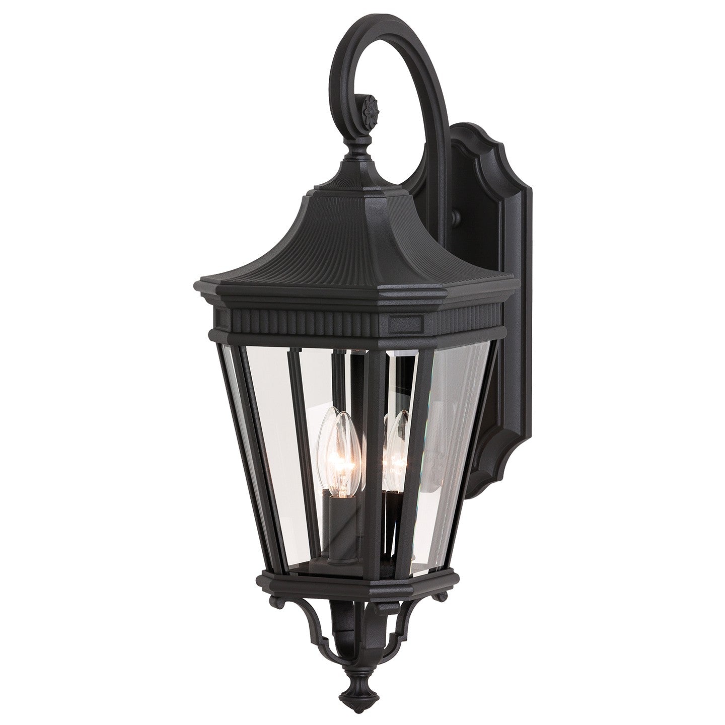 Generation Lighting - OL5402BK - Three Light Outdoor Fixture - Cotswold Lane - Black