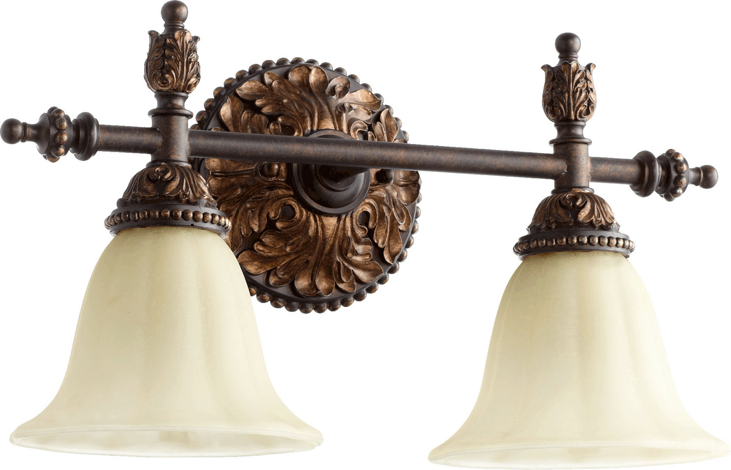 Quorum - 5157-2-44 - Two Light Vanity - Rio Salado - Toasted Sienna|Mystic Silver