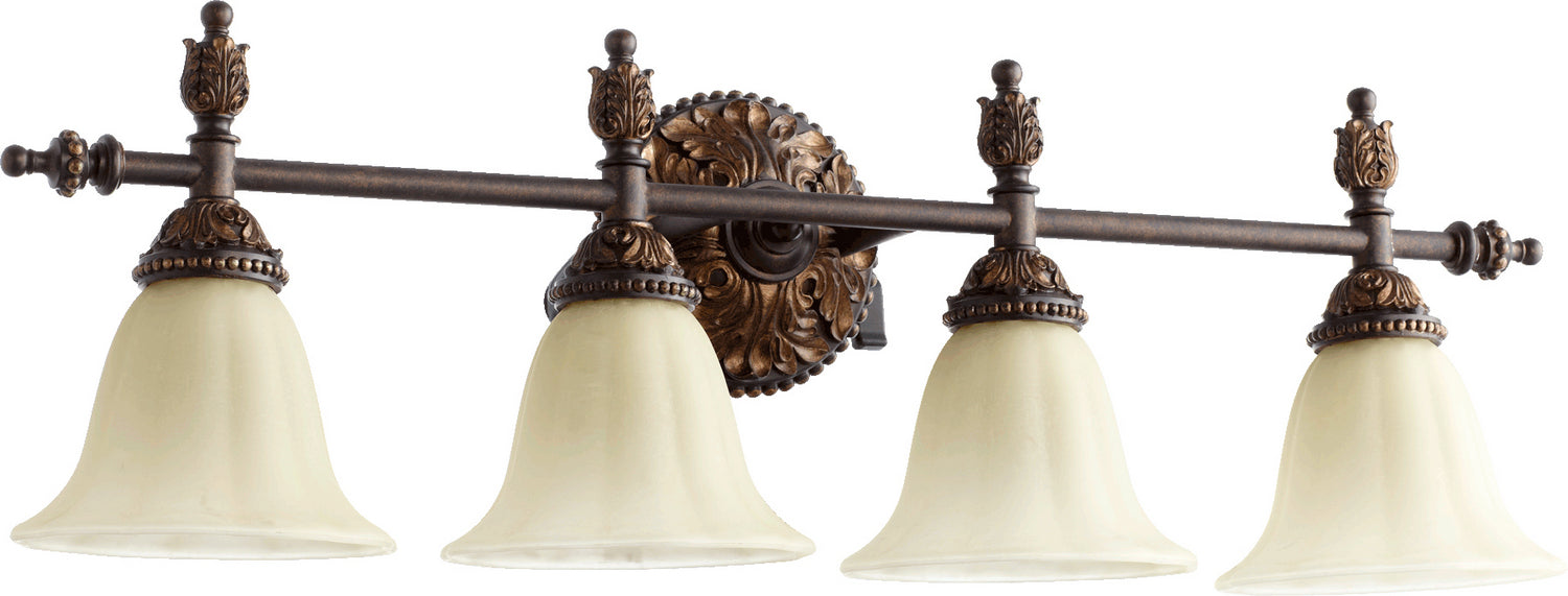 Quorum - 5157-4-44 - Four Light Vanity - Rio Salado - Toasted Sienna|Mystic Silver