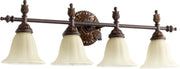 Quorum - 5157-4-44 - Four Light Vanity - Rio Salado - Toasted Sienna|Mystic Silver