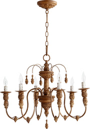 Quorum - 6316-6-94 - Six Light Chandelier - Salento - French Umber