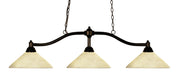 Z-Lite - 147BRZ-AGM14 - Three Light Billiard - Chance - Bronze