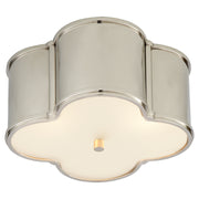 Visual Comfort Signature - AH 4014PN-FG - Two Light Flush Mount - Basil - Polished Nickel