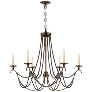 Visual Comfort Signature - CHC 1415R - Six Light Chandelier - Marigot - Hand Painted Rust Finish