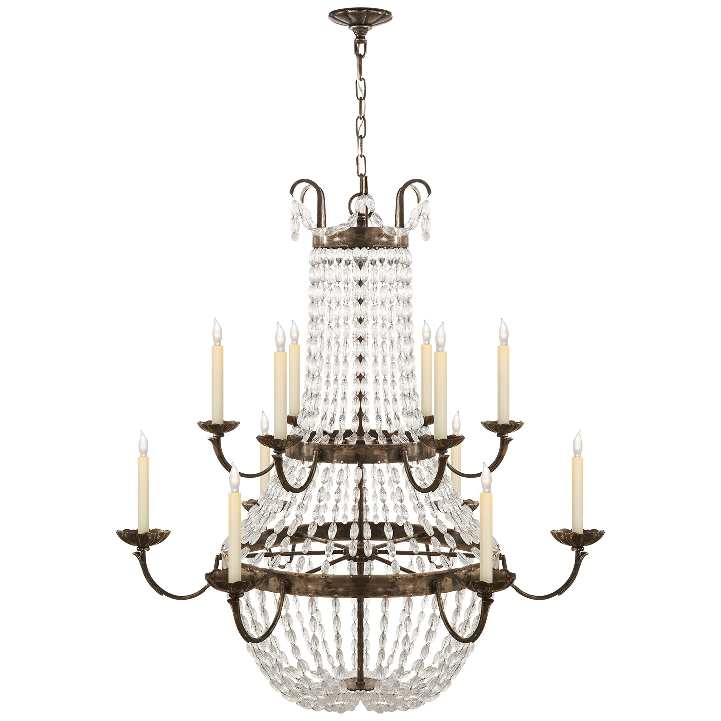 Visual Comfort Signature - CHC 1508SHS-SG - 12 Light Chandelier - Paris Flea Market - Sheffield Silver