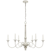 Visual Comfort Signature - S 5211BW - Six Light Chandelier - Country Chandelier - Belgian White