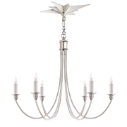 Visual Comfort Signature - SC 5001PN - Six Light Chandelier - Venetian - Polished Nickel