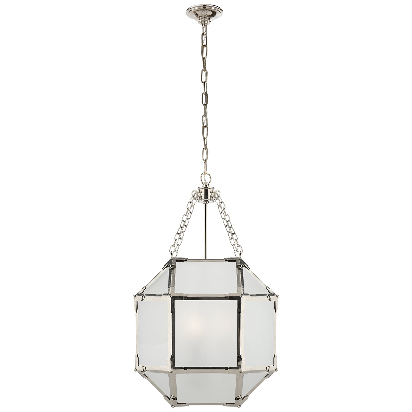 Visual Comfort Signature - SK 5008PN-FG - Three Light Lantern - Morris - Polished Nickel