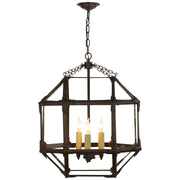 Visual Comfort Signature - SK 5009AZ-CG - Three Light Lantern - Morris - Antique Zinc