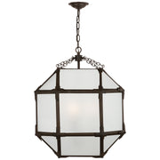 Visual Comfort Signature - SK 5009AZ-FG - Three Light Lantern - Morris - Antique Zinc