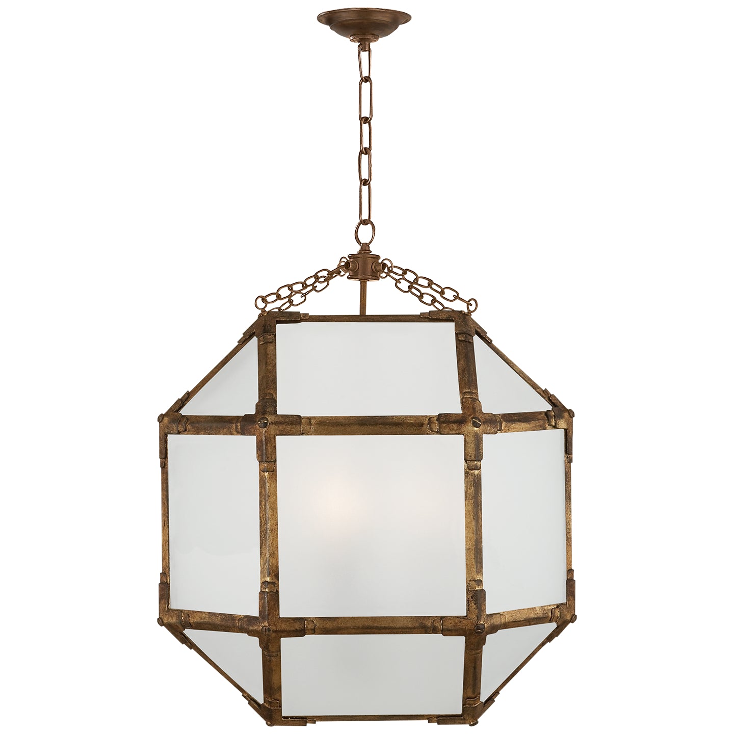 Visual Comfort Signature - SK 5009GI-FG - Three Light Lantern - Morris - Gilded Iron