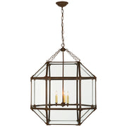 Visual Comfort Signature - SK 5010AZ-CG - Three Light Lantern - Morris - Antique Zinc