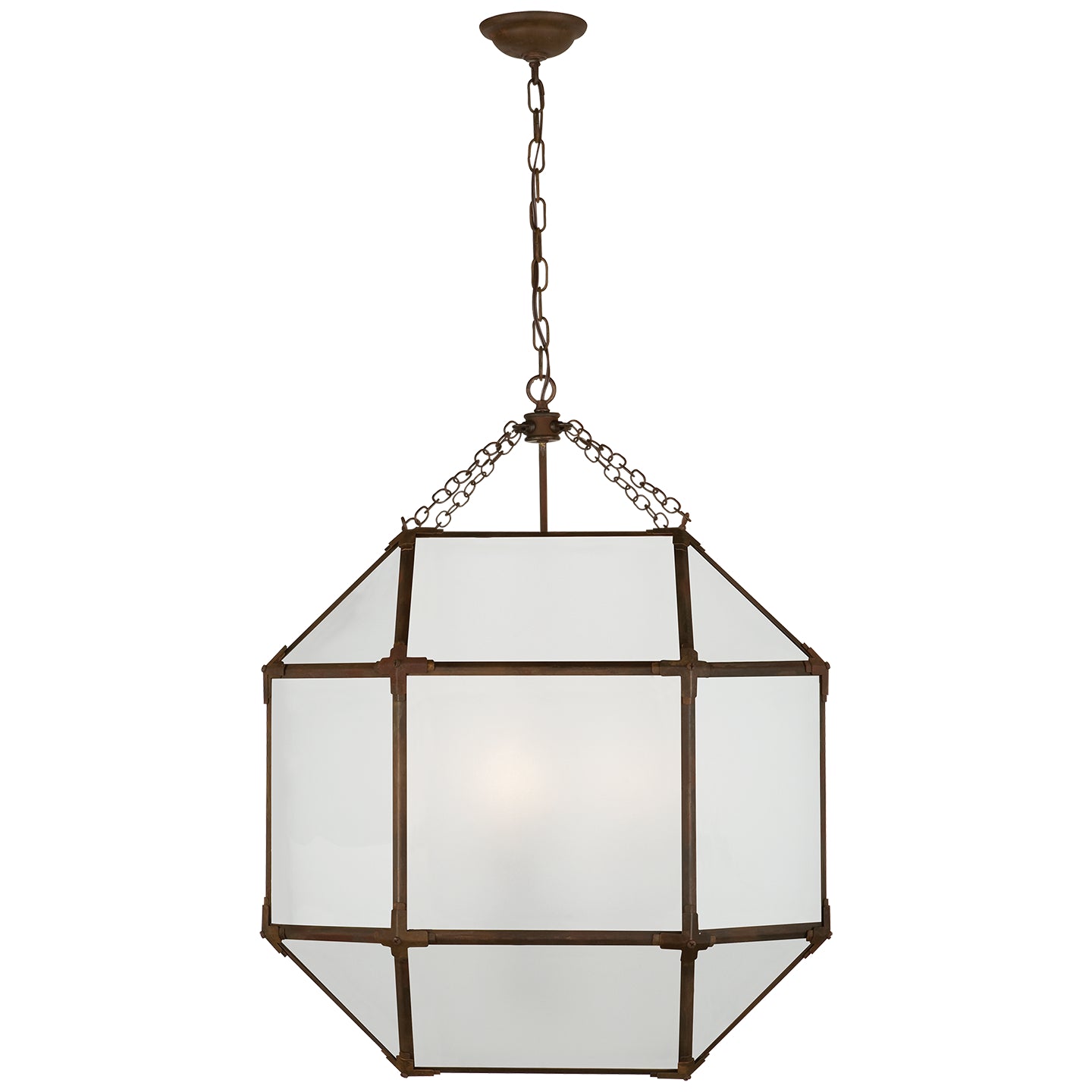 Visual Comfort Signature - SK 5010AZ-FG - Three Light Lantern - Morris - Antique Zinc