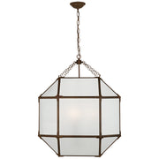 Visual Comfort Signature - SK 5010AZ-FG - Three Light Lantern - Morris - Antique Zinc