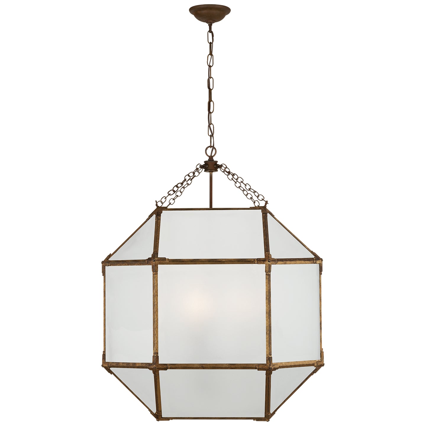 Visual Comfort Signature - SK 5010GI-FG - Three Light Lantern - Morris - Gilded Iron