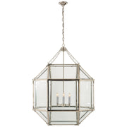 Visual Comfort Signature - SK 5010PN-CG - Three Light Lantern - Morris - Polished Nickel
