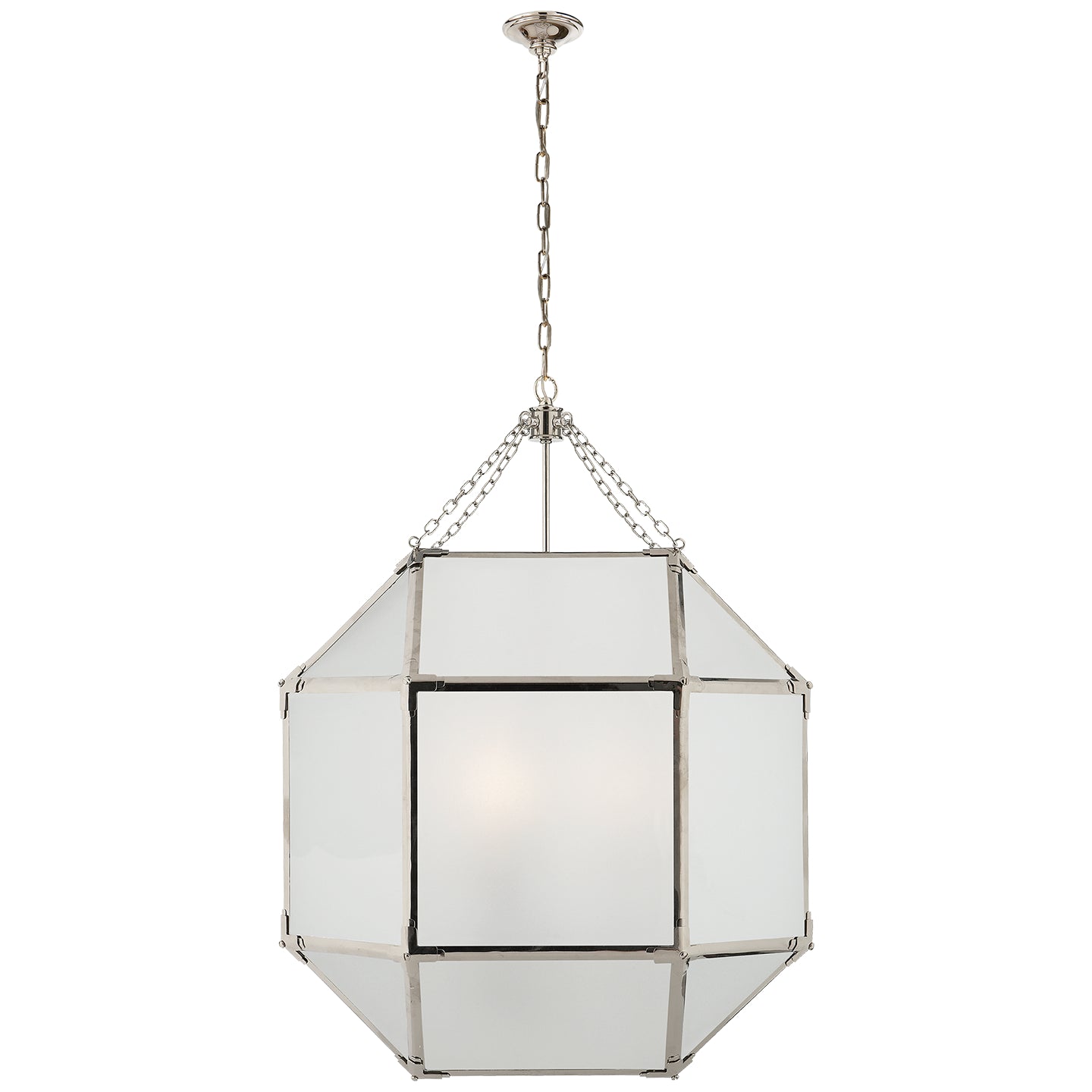 Visual Comfort Signature - SK 5010PN-FG - Three Light Lantern - Morris - Polished Nickel