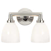 Visual Comfort Signature - SL 2842PN-WG - Two Light Bath Sconce - Wilton - Polished Nickel