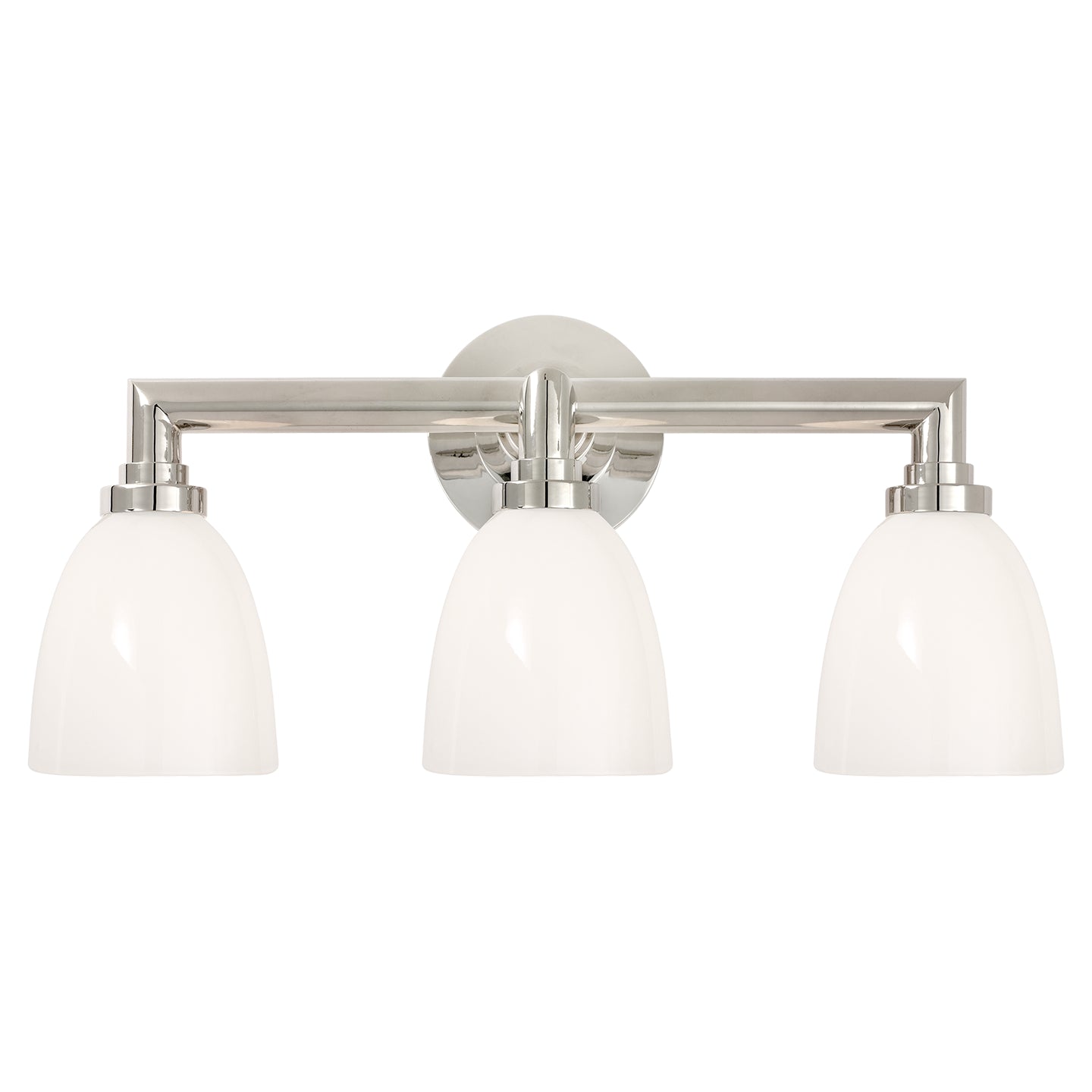 Visual Comfort Signature - SL 2843PN-WG - Three Light Bath Sconce - Wilton - Polished Nickel