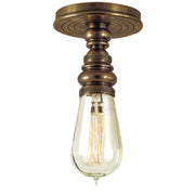Visual Comfort Signature - SL 5001HAB - One Light Flush Mount - Boston - Hand-Rubbed Antique Brass