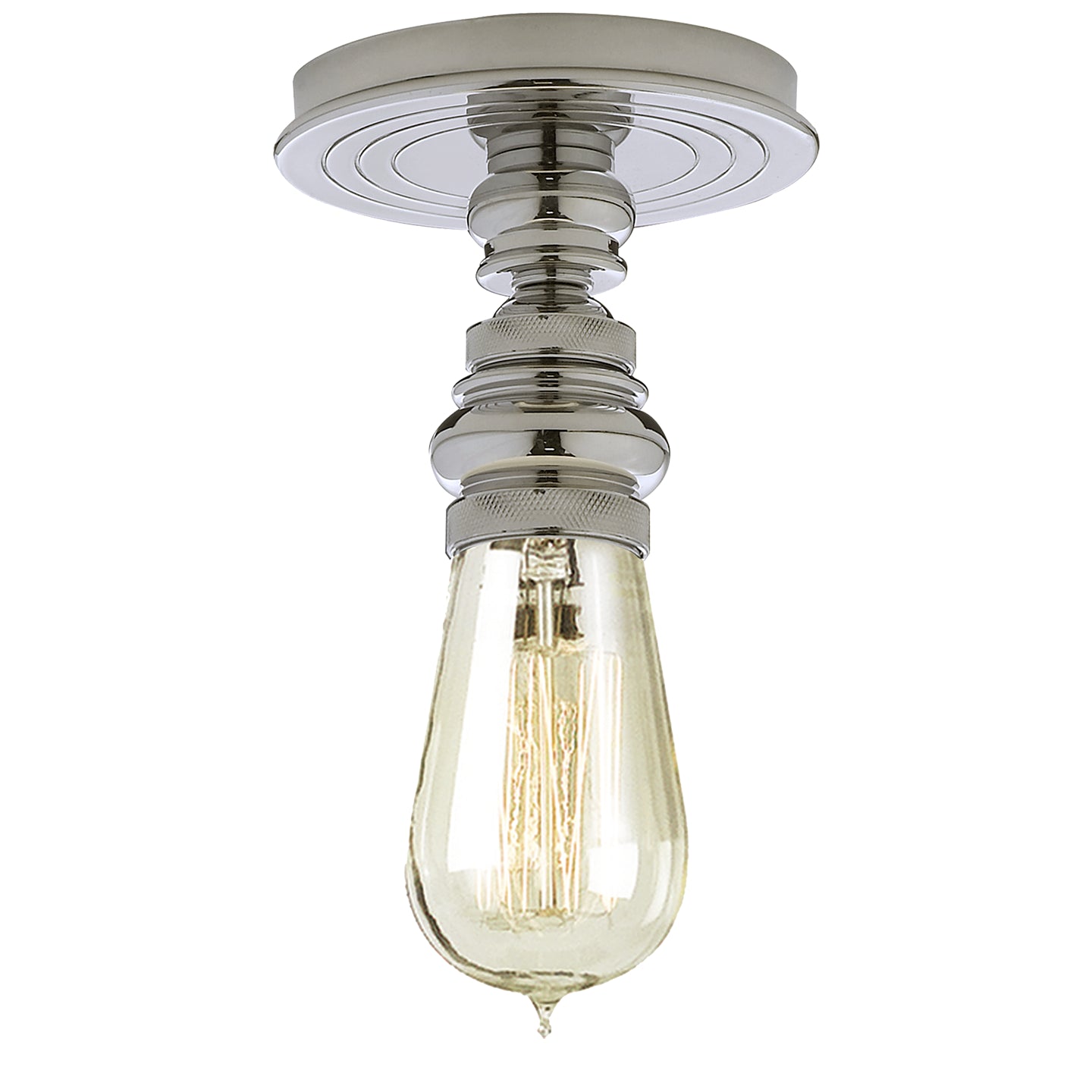 Visual Comfort Signature - SL 5001PN - One Light Flush Mount - Boston - Polished Nickel