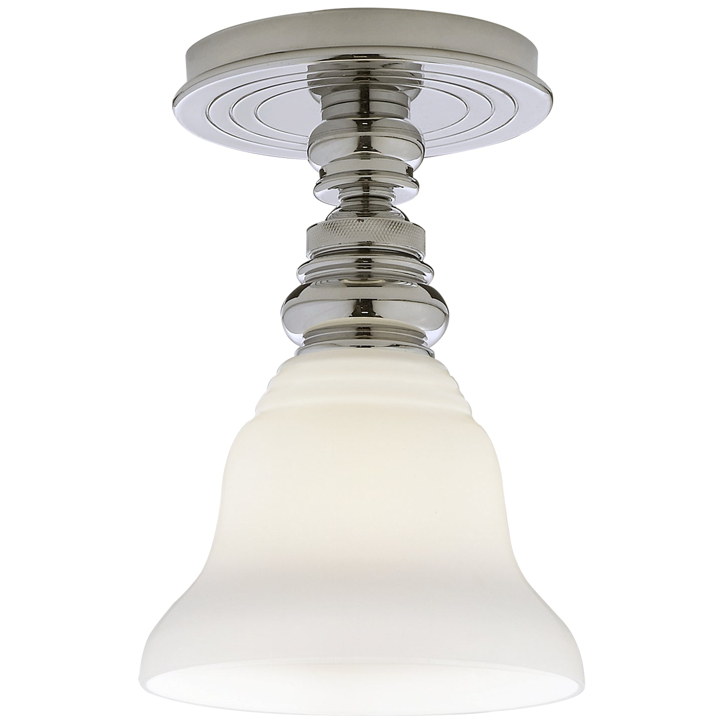 Visual Comfort Signature - SL 5001PN/SLEG-WG - One Light Flush Mount - Boston - Polished Nickel