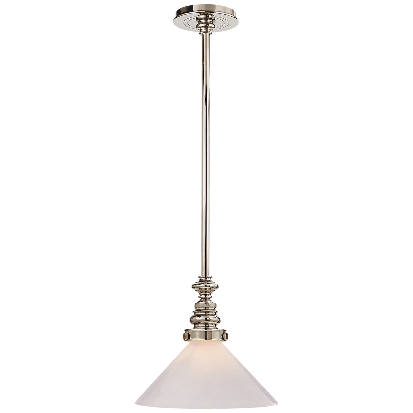 Visual Comfort Signature - SL 5125PN-WG1 - One Light Pendant - Boston - Polished Nickel