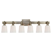 Visual Comfort Signature - TOB 2154AN-WG - Six Light Linear Bath Sconce - Bryant Bath - Antique Nickel