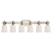 Visual Comfort Signature - TOB 2154PN-WG - Six Light Linear Bath Sconce - Bryant Bath - Polished Nickel