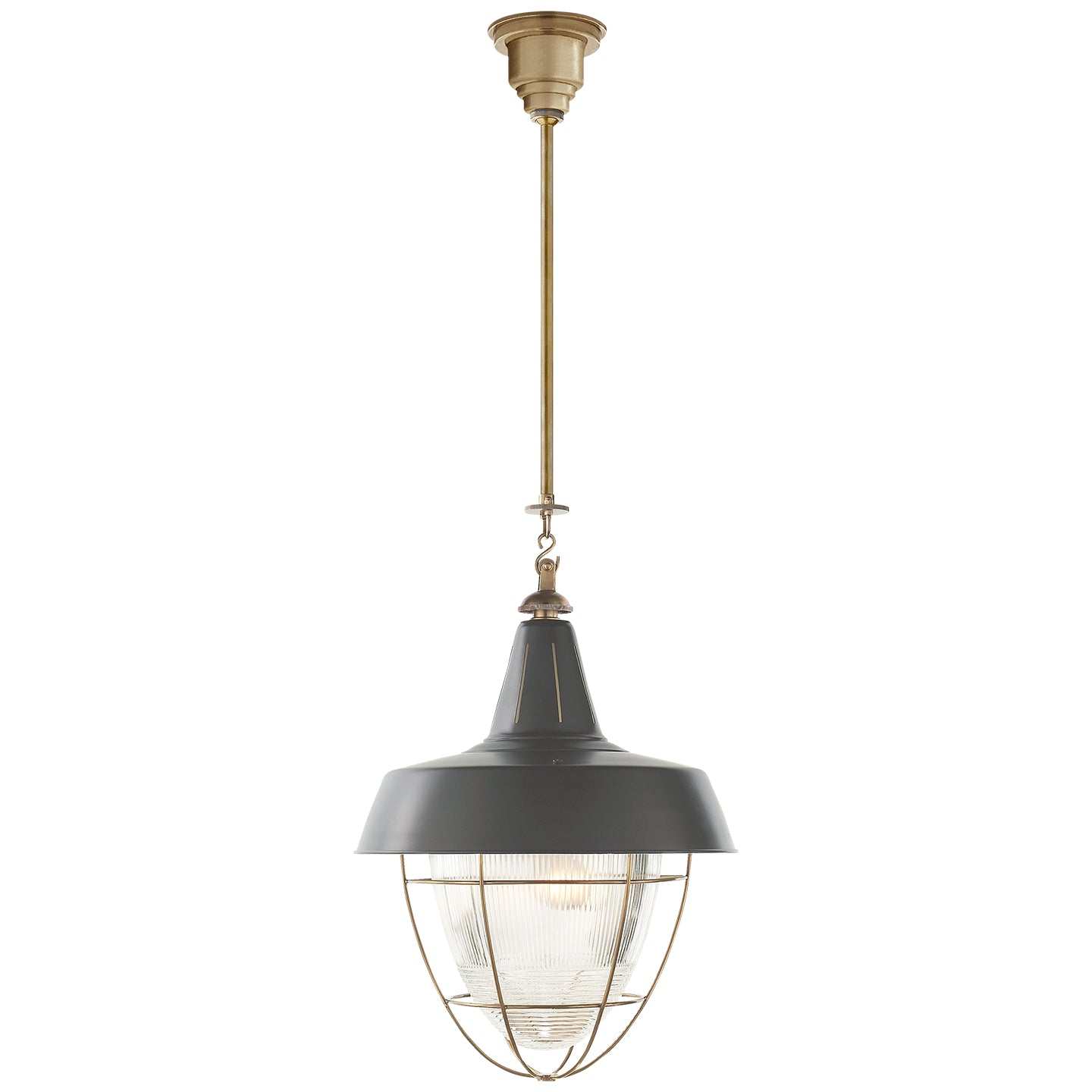 Visual Comfort Signature - TOB 5042HAB-G - Two Light Pendant - Henry - Hand-Rubbed Antique Brass