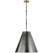 Visual Comfort Signature - TOB 5091BZ/HAB-BZ - One Light Pendant - Goodman - Bronze with Antique Brass