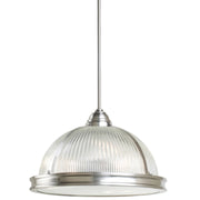Generation Lighting - 65062-962 - Three Light Pendant - Pratt Street Prismatic - Brushed Nickel