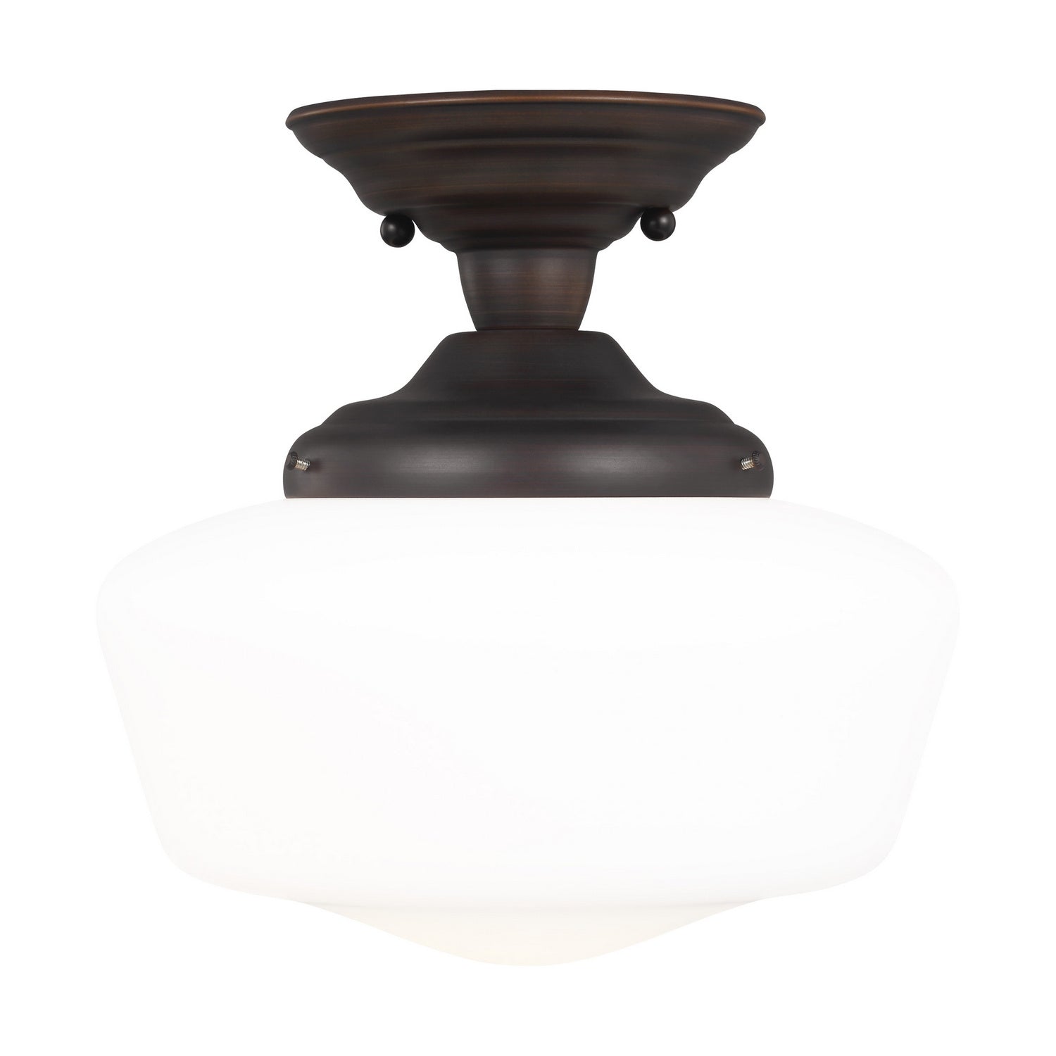 Generation Lighting - 77436-710 - One Light Semi-Flush Mount - Academy - Bronze