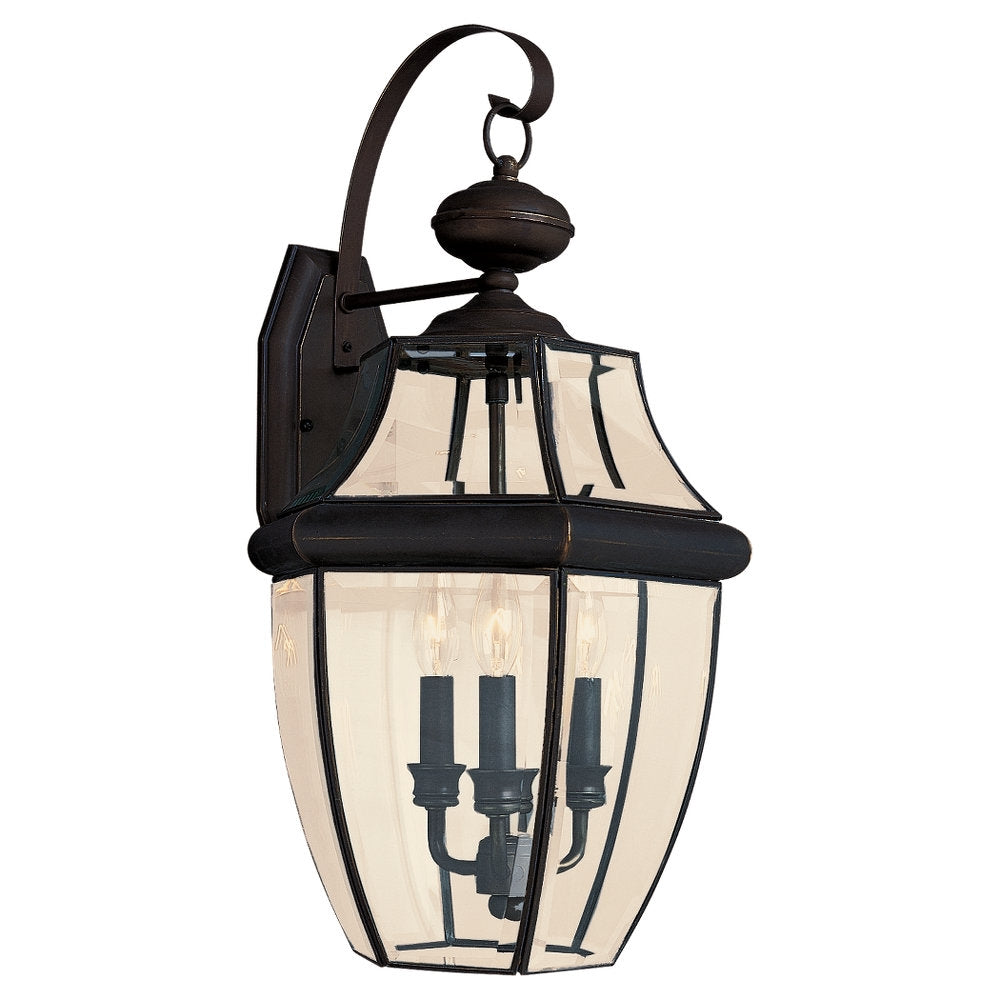 Generation Lighting - 8040-71 - Three Light Outdoor Wall Lantern - Lancaster - Antique Bronze