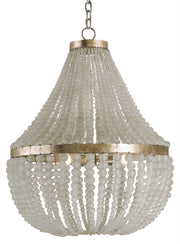 Currey and Company - 9202 - Three Light Chandelier - Silver Granello
