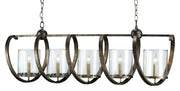 Currey and Company - 9915 - Five Light Chandelier - Pyrite Bronze