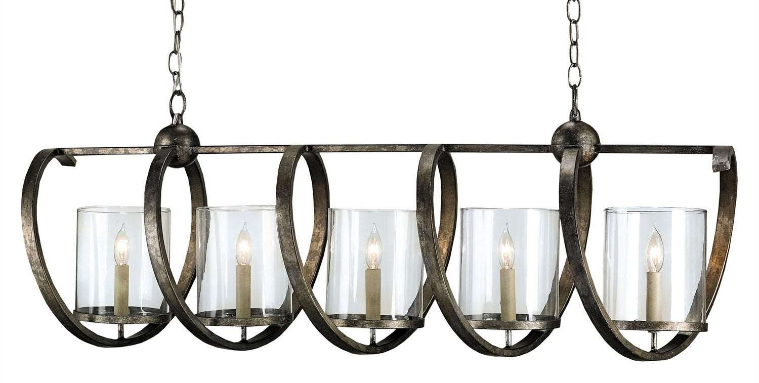 Currey and Company - 9915 - Five Light Chandelier - Pyrite Bronze
