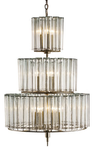 Currey and Company - 9309 - 12 Light Chandelier - Silver Leaf