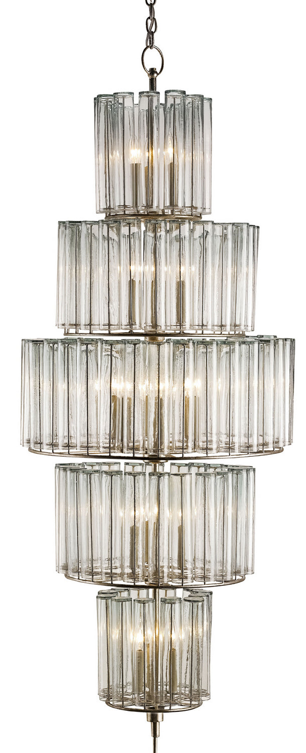 Currey and Company - 9311 - 18 Light Chandelier - Silver Leaf