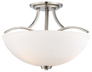 Minka-Lavery - 4962-84 - Three Light Semi Flush Mount - Overland Park - Brushed Nickel