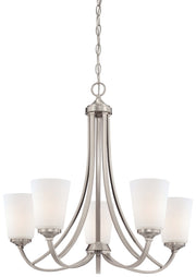 Minka-Lavery - 4965-84 - Five Light Chandelier - Overland Park - Brushed Nickel
