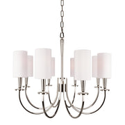 Hudson Valley - 8028-PN - Eight Light Chandelier - Mason - Polished Nickel
