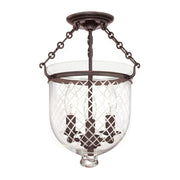 Hudson Valley - 251-OB-C2 - Three Light Semi Flush Mount - Hampton - Old Bronze