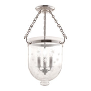 Hudson Valley - 253-PN-C3 - Three Light Semi Flush Mount - Hampton - Polished Nickel