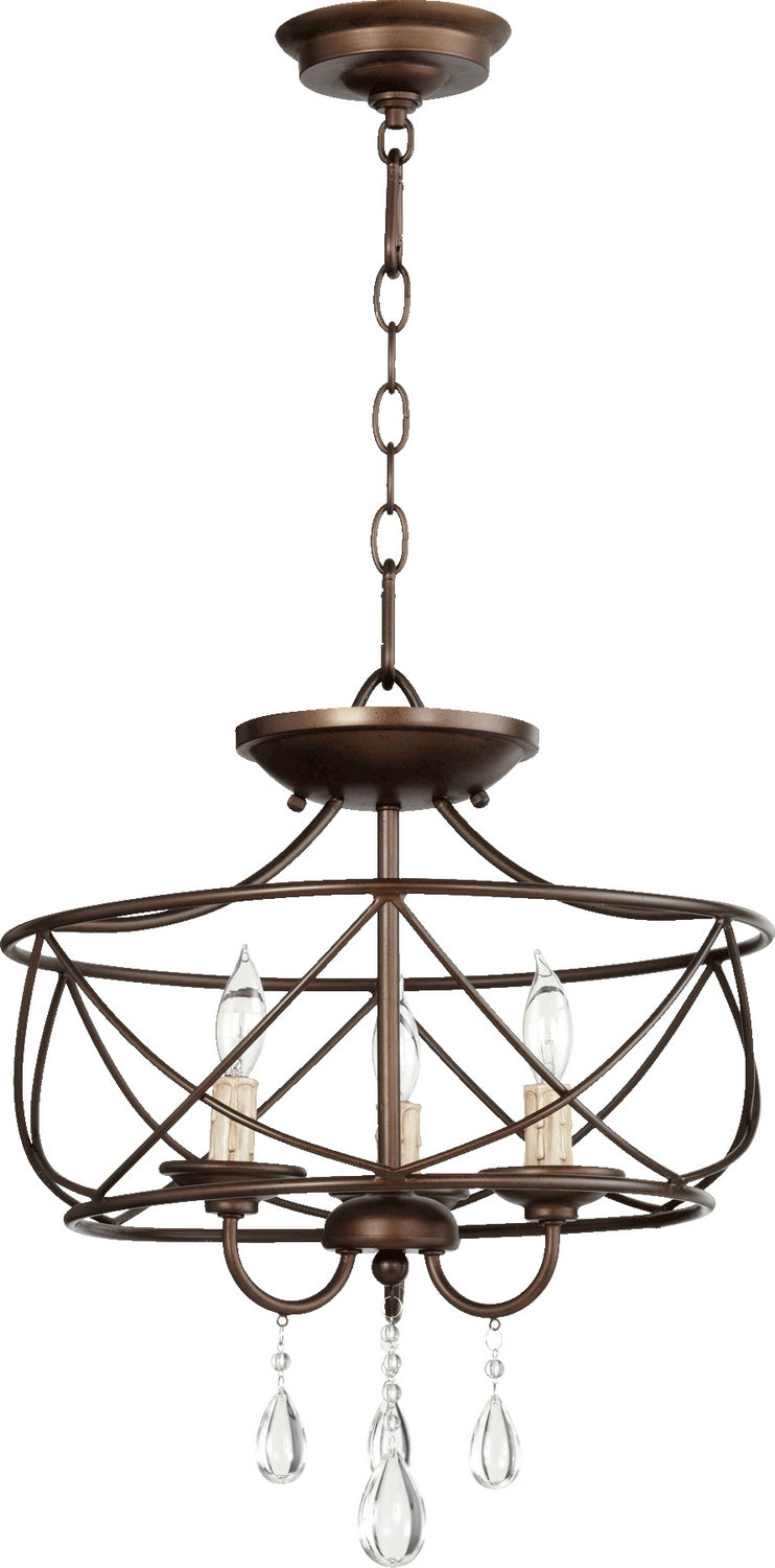 Quorum - 2716-16-86 - Three Light Dual Mount - Cilia - Oiled Bronze