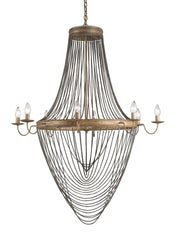 Currey and Company - 9412 - Eight Light Chandelier - French Gold Leaf/Iron