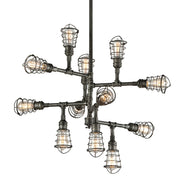 Troy Lighting - F3817 - 12 Light Chandelier - Conduit - Old Silver