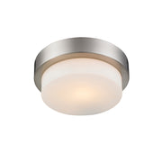 Golden - 1270-09 PW - One Light Flush Mount - Morgon - Pewter