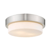 Golden - 1270-11 PW - Two Light Flush Mount - Morgon - Pewter