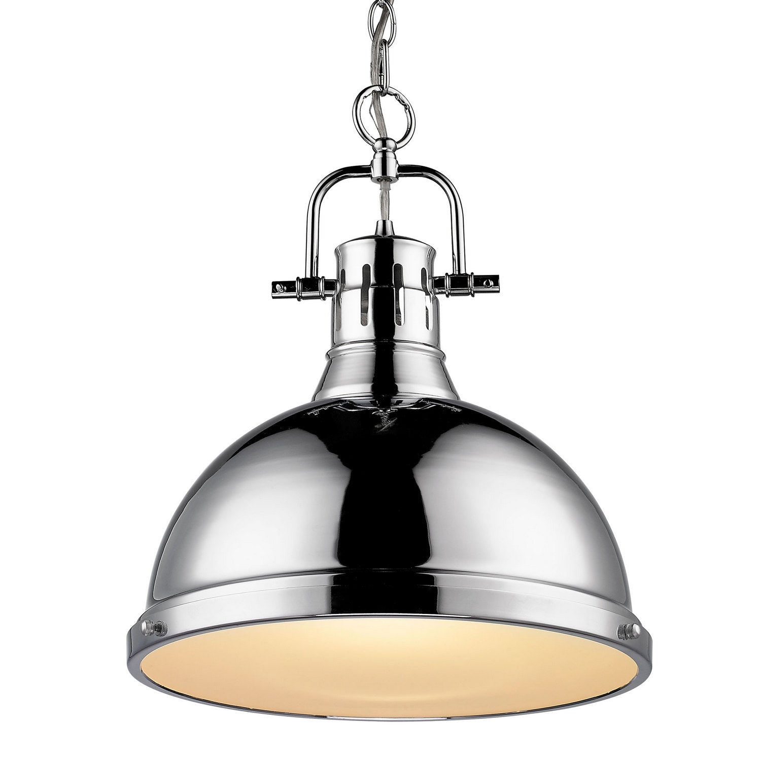 Golden - 3602-L CH-CH - One Light Pendant - Duncan - Chrome